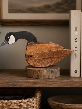 Decorative Wooden Canada Goose Handmade - cozy cottage- lake house